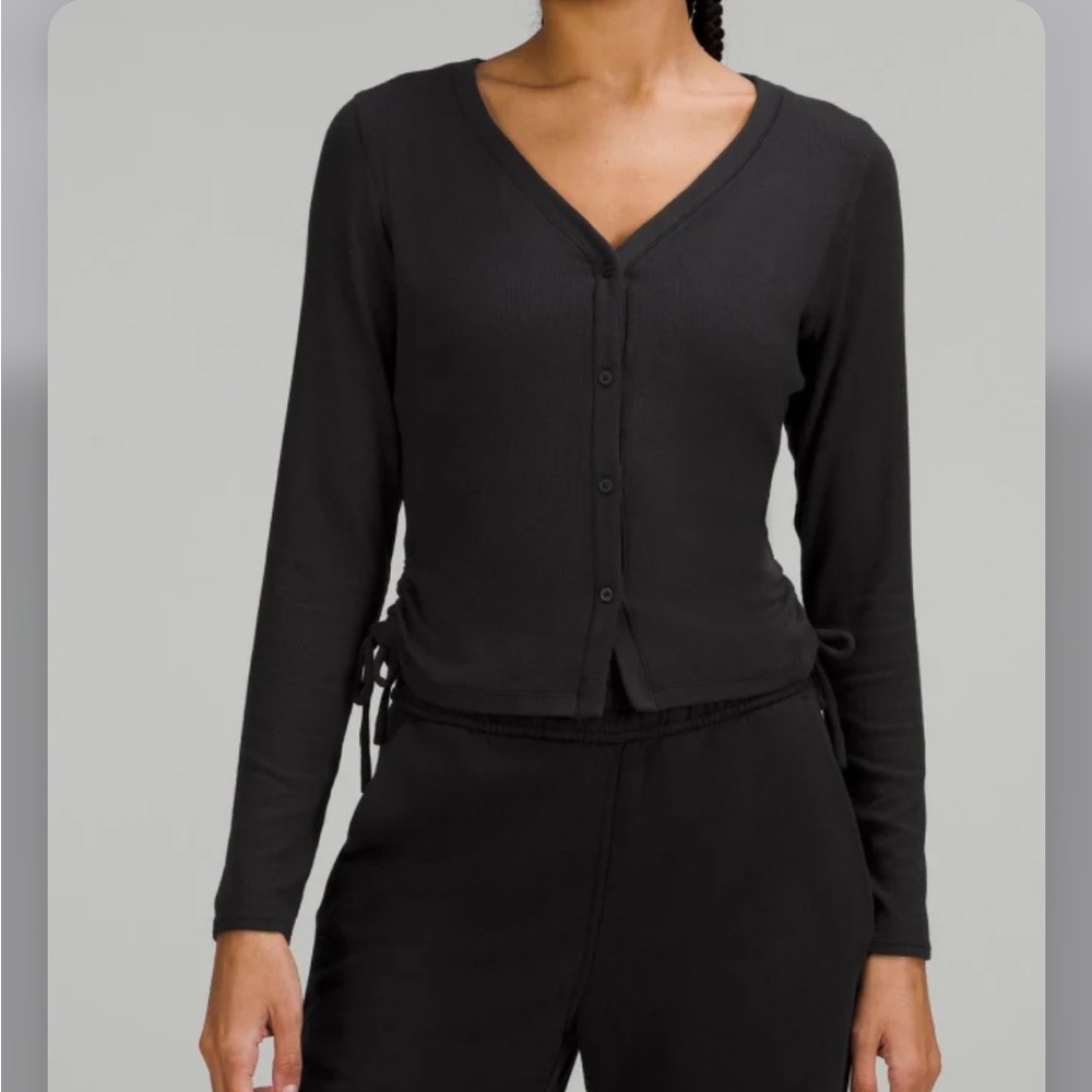 Lululemon Side-Cinch Ribbed Cardigan